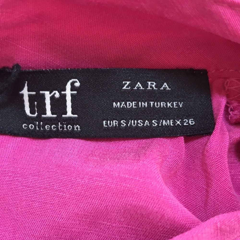 NWT! Zara small pink L/S high neck blouse. - Picture 5 of 8